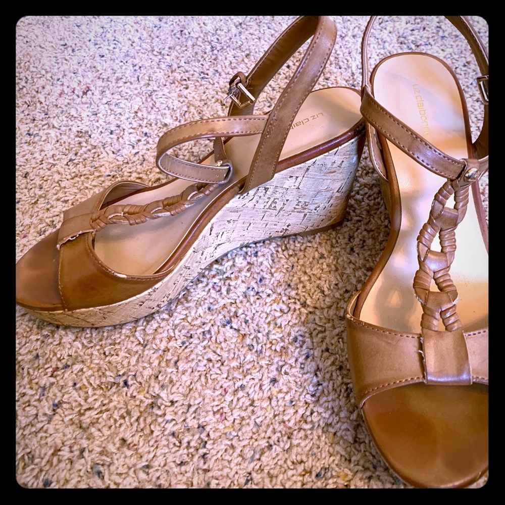 Brown, Liz Claiborne wedges